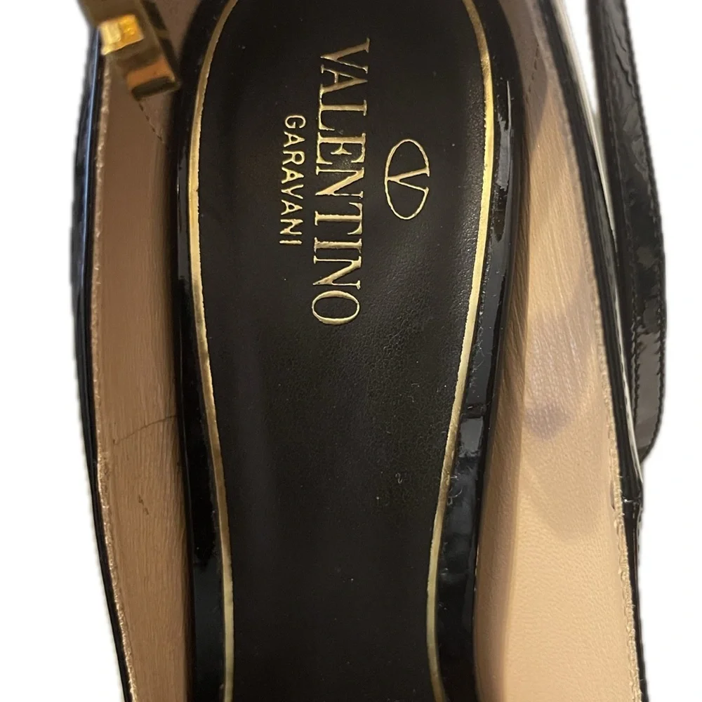Valentino Garavani Black Platform Shoes with Chunky Heel - Picture 3 of 14